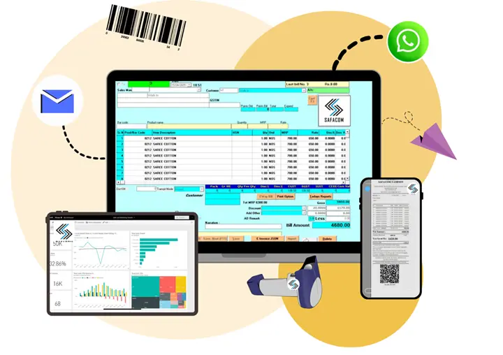 Dashboard of Accurate Best Billing Software in Maharashtra - GST Ready